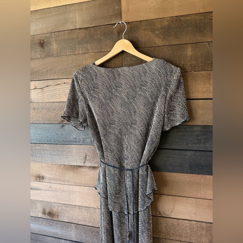 Vintage Brown Patterned Midi Dress - Picture 10 of 10